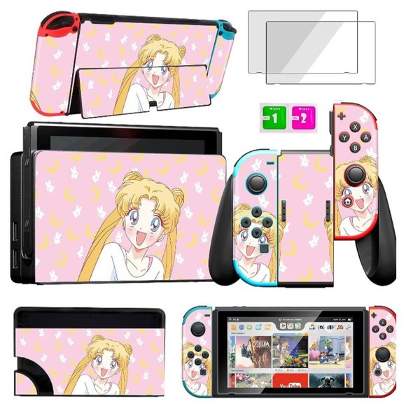Kawaii Anime Cartoon Skins Stickers for Nintendo Switch OLED 2021 For Girls and - Picture 7 of 7
